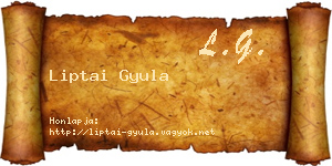 Liptai Gyula névjegykártya