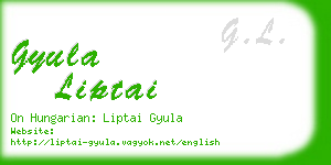 gyula liptai business card